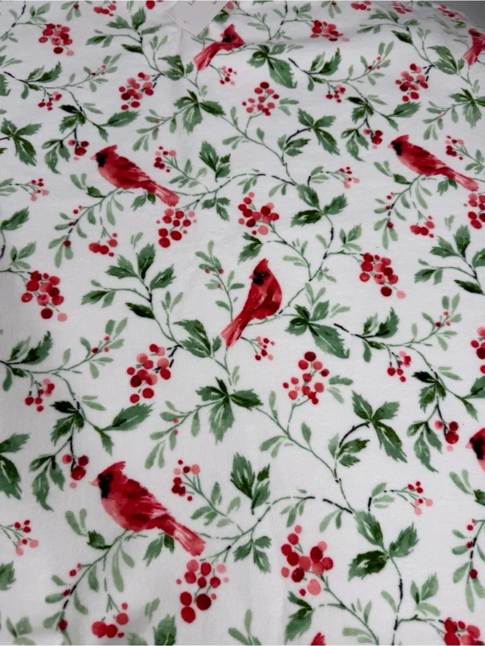 2 Laura Ashley Christmas Bath Towels Jolly Red Cardinals Green Foliage